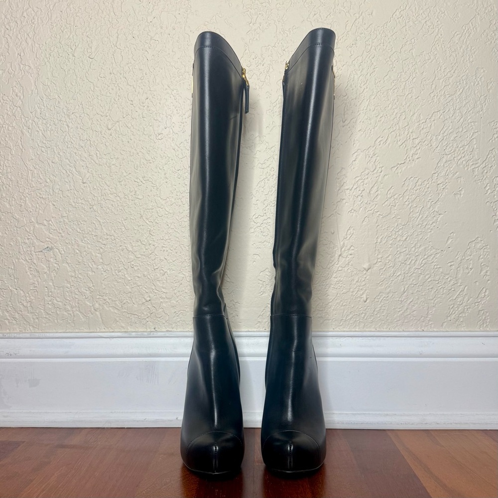 Fendi Leather Knee-High Boots